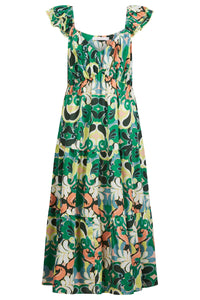 Aurora Frill Tank Dress-Paisley