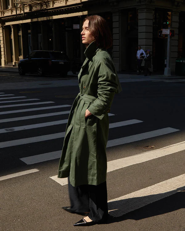 Trench Coat-Sage