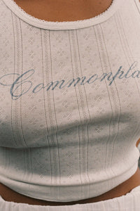 Riviera Pointelle Tank-Cream
