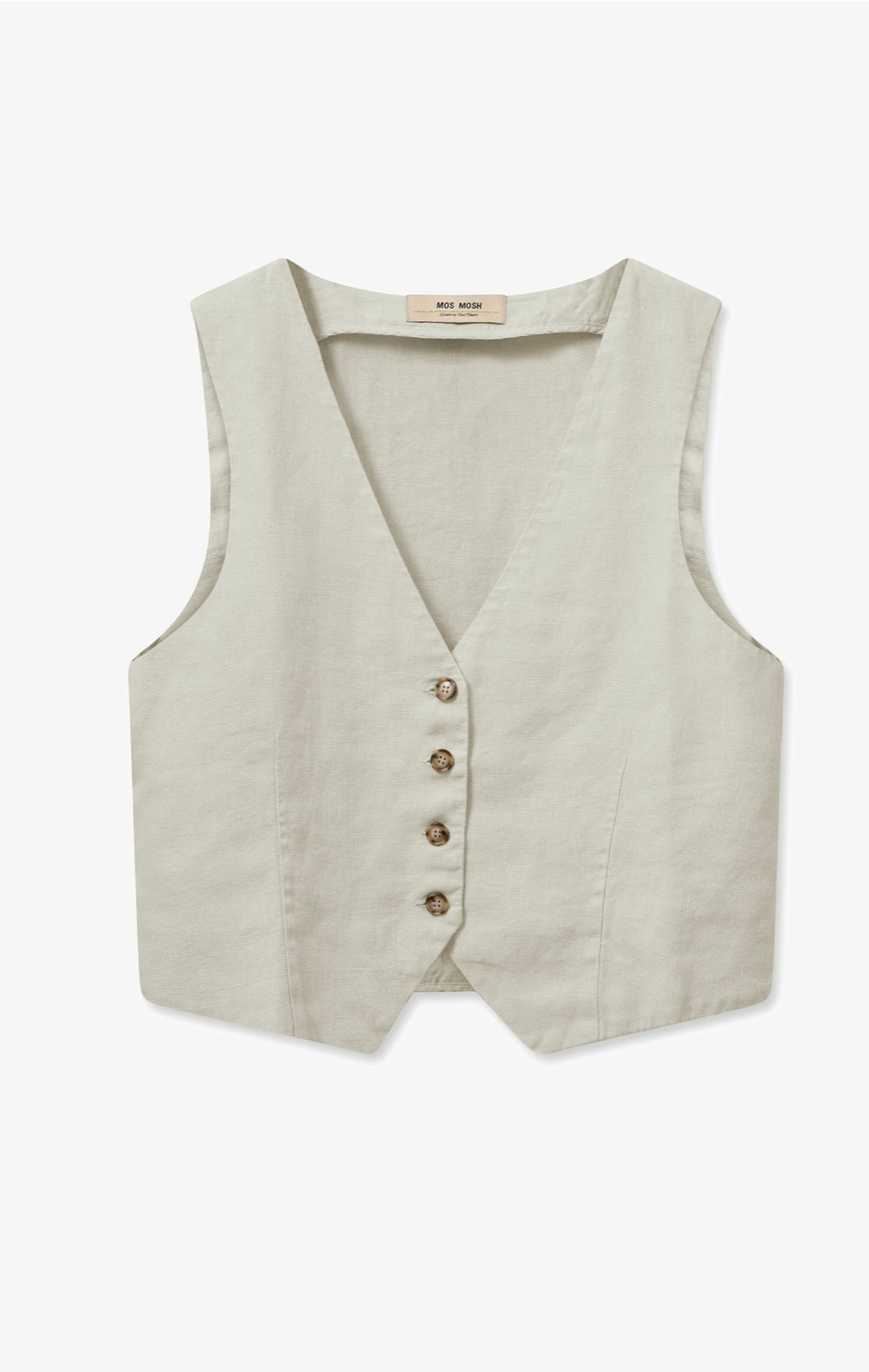 Melka Tili Linen Vest-Cement