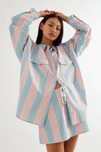 Load image into Gallery viewer, Eastern Shirt-Baby Blue/Pink