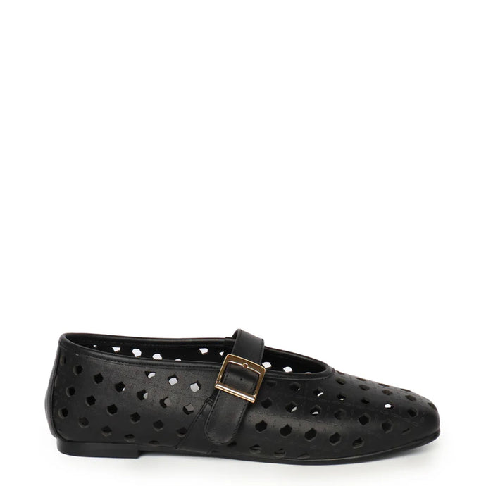 Melanie Ballet-Black Calf Leather