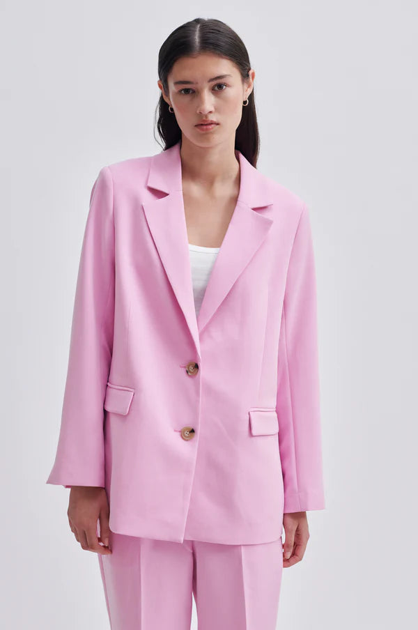 Evie Classic Blazer-Begonia Pink