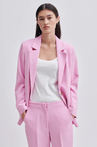 Evie Classic Blazer-Begonia Pink