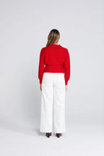 Load image into Gallery viewer, Wrapt Cardigan-Red Scarlet