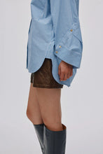 Load image into Gallery viewer, Bobbie-Navy/White Stripe Oversize Shirt