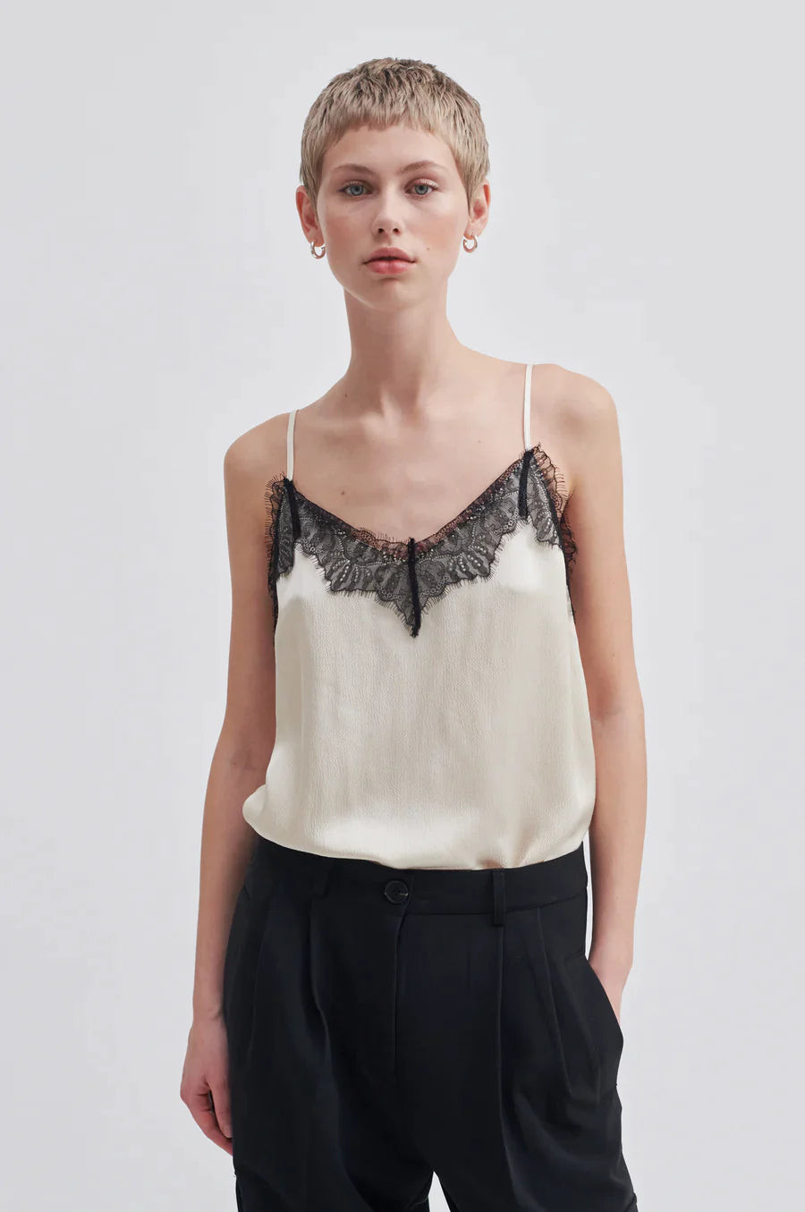 Noma-Lace Trim Cami-Summer Sand