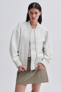 Groovy Bomber Jacket-Vaporous White