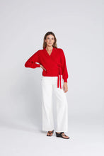 Load image into Gallery viewer, Wrapt Cardigan-Red Scarlet