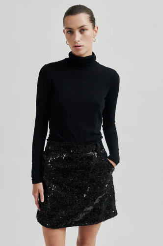Flakes Skirt-Black