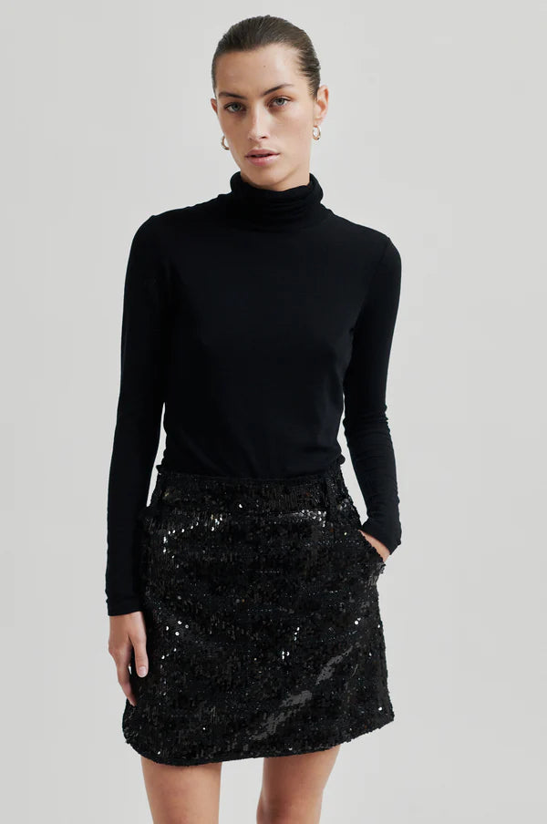 Flakes Skirt-Black