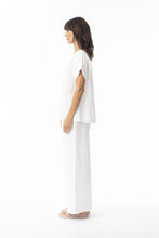 Load image into Gallery viewer, Linen Solid Top Boxy-White