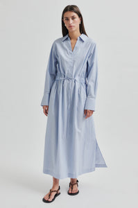 Alanis Dress-Light Blue Stripe