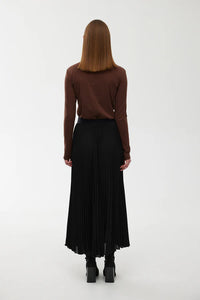 Goldie Pleat Skirt-Black