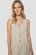 Load image into Gallery viewer, Melka Tili Linen Vest-Cement