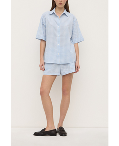 Ainslee Short Sleeve Shirt-Blue Check