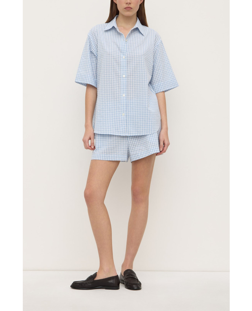 Ainslee Short Sleeve Shirt-Blue Check