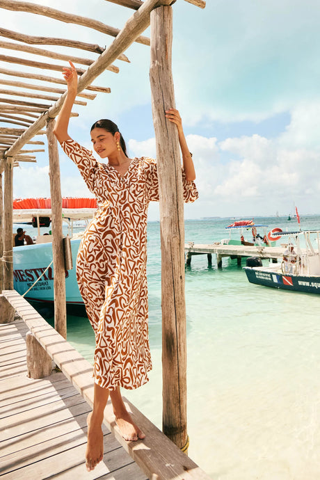 Bahama Maxi Dress-Opus Tan