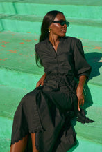 Load image into Gallery viewer, Brasilia Button Maxi Dress-Black