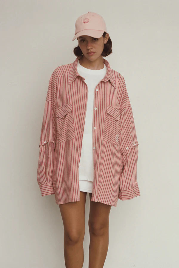 Classico Overshirt-Pink/Red