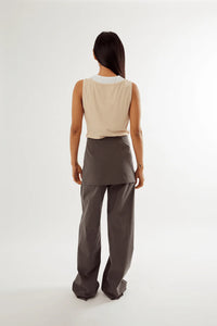 Fifi Layered Trouser-Taupe