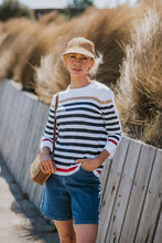 Load image into Gallery viewer, 3/4 Sleeve Stripe Pullover-Nautical Combo