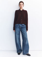 Load image into Gallery viewer, Wool Cashmere Knit Cardigan-Dark Merlot