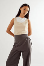 Load image into Gallery viewer, Millie Double Layer Tank-Sand/White