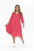 Load image into Gallery viewer, Amber Dress Solid-Cherry