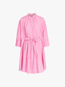 Devray Wide Gathered Mini Dress-Pink Nectar