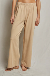 Adele Supima Cotton Pants-Sand Dune