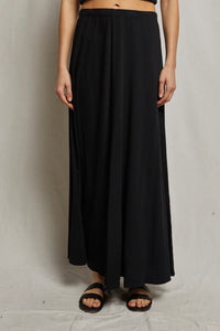 Amy Supima Cotton Skirt-True Black