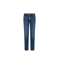 Load image into Gallery viewer, Ashley Button Jeans-Dark Blue