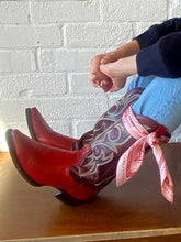 Load image into Gallery viewer, The DH x Kaylee Bell Cowboy Up Pink Petite Silk Scarf