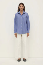 Load image into Gallery viewer, Anais Stripe Long Sleeve Shirt-Blue/White Stripe