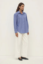 Load image into Gallery viewer, Anais Stripe Long Sleeve Shirt-Blue/White Stripe