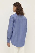 Load image into Gallery viewer, Anais Stripe Long Sleeve Shirt-Blue/White Stripe