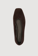 Load image into Gallery viewer, Andrea Suede Ballet Flat-Ganache