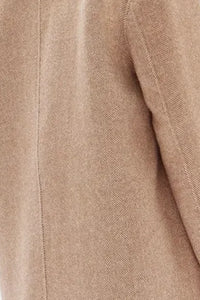 Thea Wool Herringbone Coat-Tan