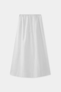 Philipa Poplin Midi Skirt-White