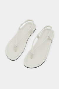 April Sandal-Cream Leather