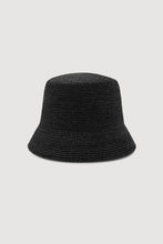 Load image into Gallery viewer, Raffia Short Brim Bucket Hat-Black or Natural