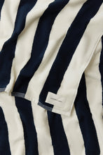 Load image into Gallery viewer, Signature Stripe Beach Towel-True Navy/Cream