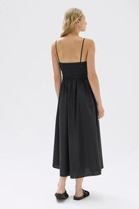 Aubrey Rouched Dress-Black