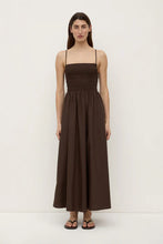 Load image into Gallery viewer, Aubrey Rouched Dress-Ganache