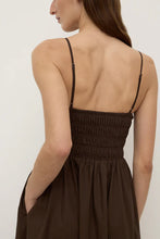 Load image into Gallery viewer, Aubrey Rouched Dress-Ganache