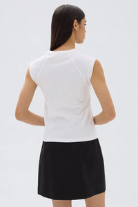 Avery Jersey Tank-White