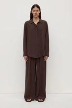 Load image into Gallery viewer, Betty Silk Long Sleeve Shirt-Ganache