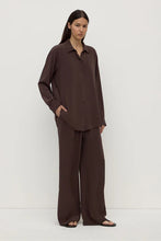Load image into Gallery viewer, Betty Silk Long Sleeve Shirt-Ganache