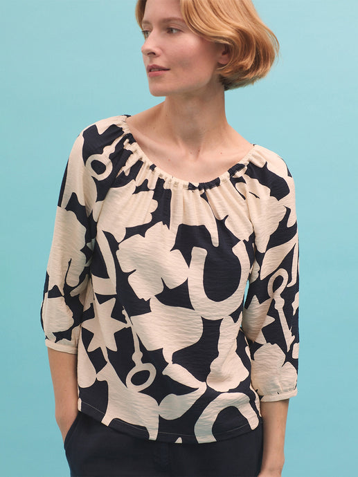 Lucky Charms Blouse-Navy